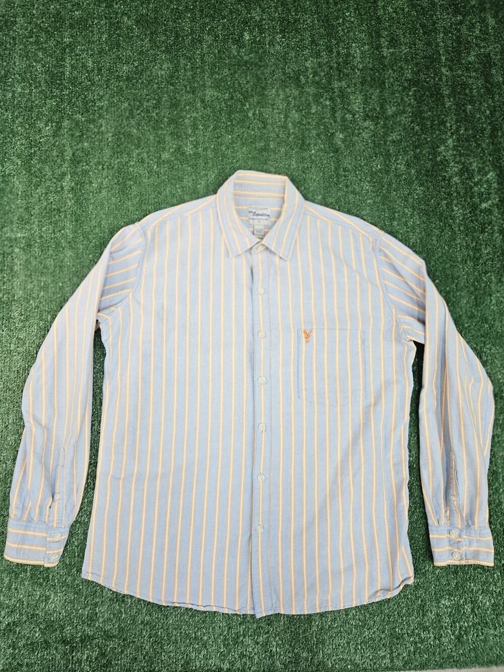 U.S. Expedition Shirt Men’s Large Striped Long Sleeve Button Up Vintage
